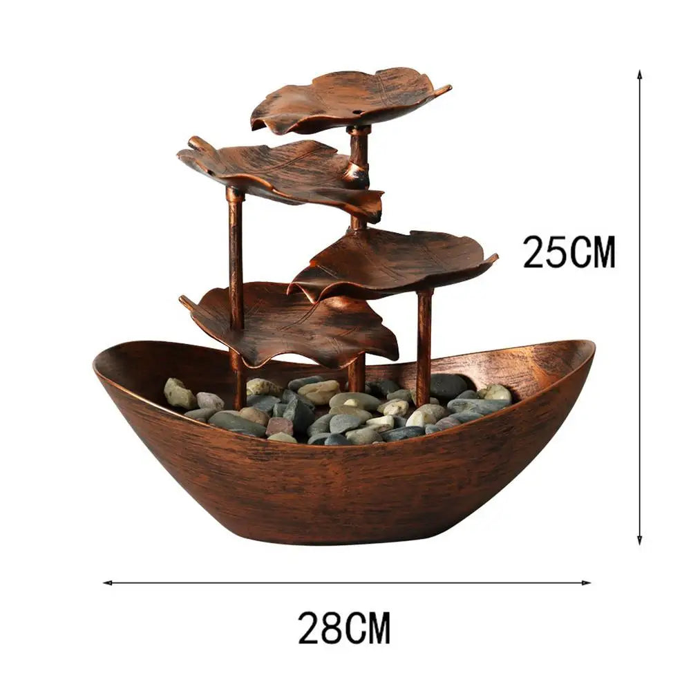 Tier Lotus Leaf Tabletop Waterfall Fountain™