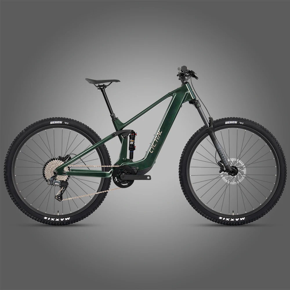 48V 720W Wheeltop Wireless 12 Speed Carbon Electric Mountain Bike 29 27.5 Inch Rear Suspension ROCKSHOX Downhill Ebike