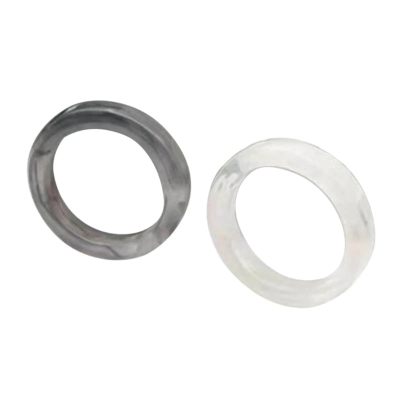 2Pcs Resin Rings Tiny Aesthetic Ring Women Teen Girl Stackable Ring Statement Jewelry Ornament Ring Gift Dropshipping
