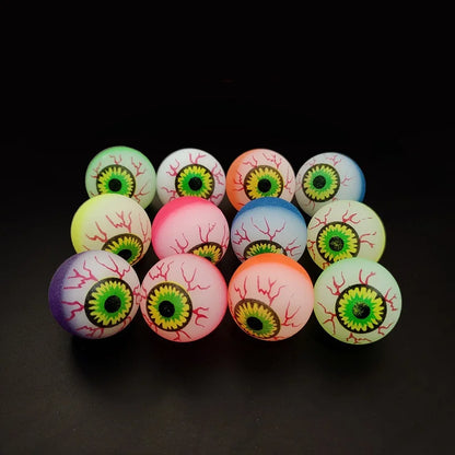 5/10/20pcs Glow in The Dark Eyeball 32MM Bouncy Ball Halloween Supplies Toys Horror Luminous Scary Ball Kids Toys Gift