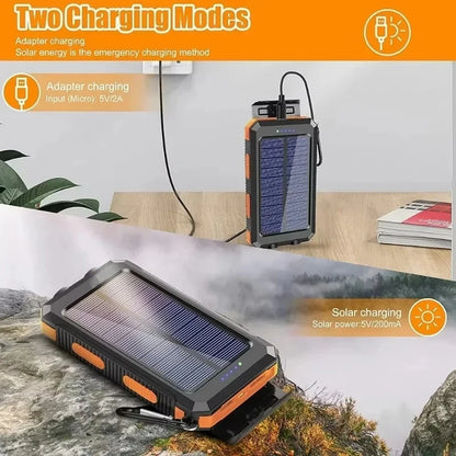 200000mAh Solar Power Bank Portable