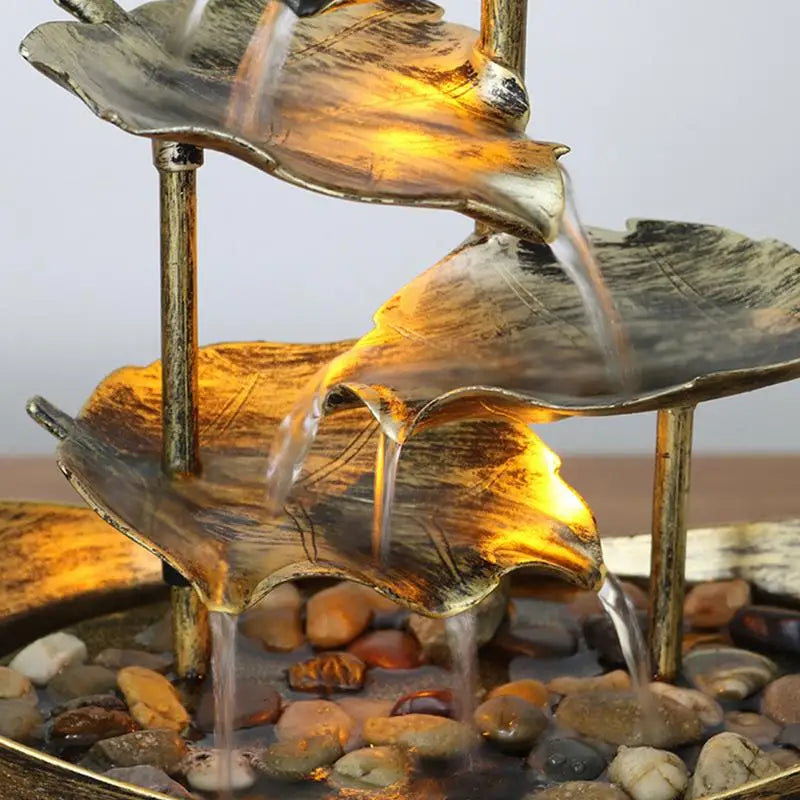 Tier Lotus Leaf Tabletop Waterfall Fountain™