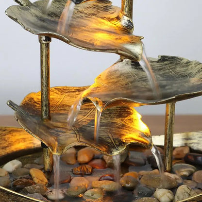 Tier Lotus Leaf Tabletop Waterfall Fountain™