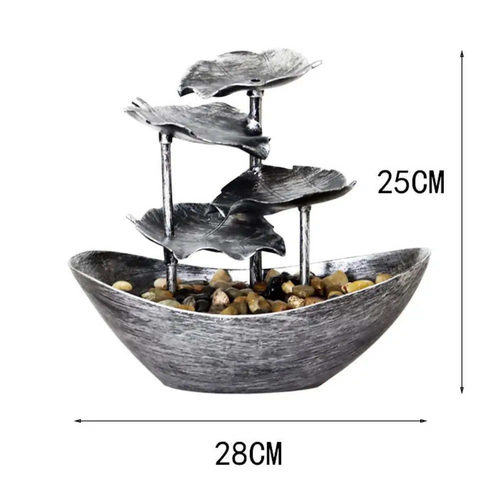 Tier Lotus Leaf Tabletop Waterfall Fountain™