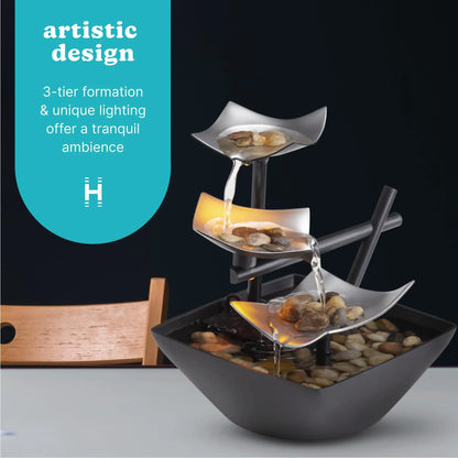 Lotus Leaf Tabletop Fountain – Bring Peace Home™