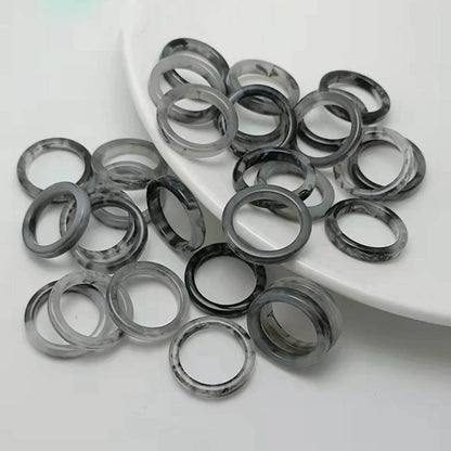 2Pcs Resin Rings Tiny Aesthetic Ring Women Teen Girl Stackable Ring Statement Jewelry Ornament Ring Gift Dropshipping