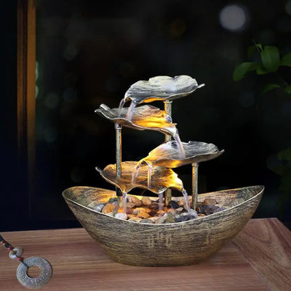Tier Lotus Leaf Tabletop Waterfall Fountain™