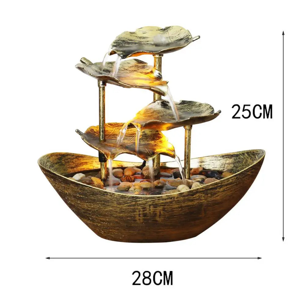 Tier Lotus Leaf Tabletop Waterfall Fountain™