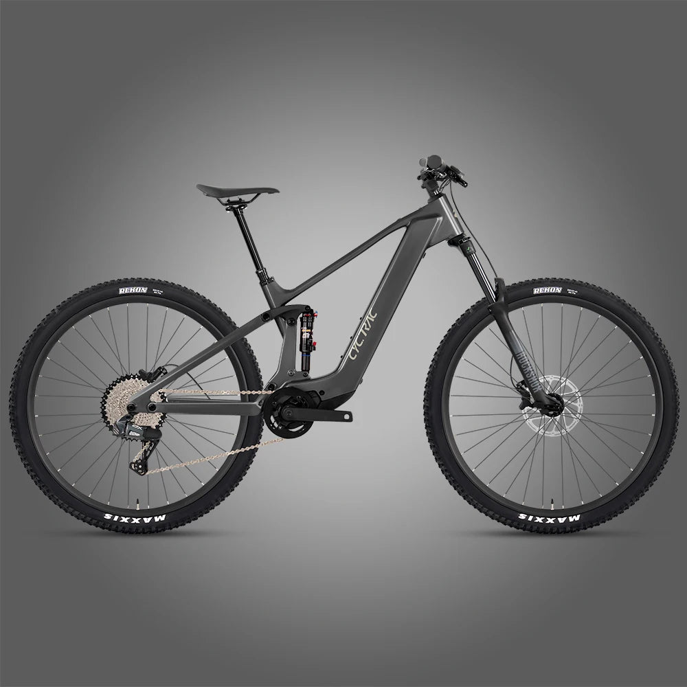 48V 720W Wheeltop Wireless 12 Speed Carbon Electric Mountain Bike 29 27.5 Inch Rear Suspension ROCKSHOX Downhill Ebike