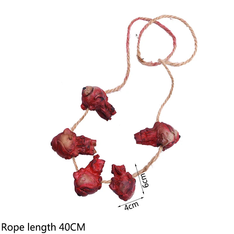 Horror Halloween Ornament Hanging Pendant Scary Bloody Mouse Bat Finger Hanging Props Haunted House Halloween Party Scary Props