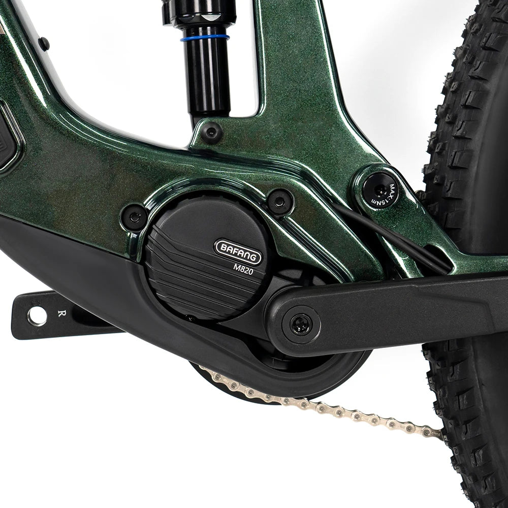 48V 720W Wheeltop Wireless 12 Speed Carbon Electric Mountain Bike 29 27.5 Inch Rear Suspension ROCKSHOX Downhill Ebike